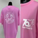 ボートレース津70周年記念オリジナルTシャツ　ピンク(サイズL)